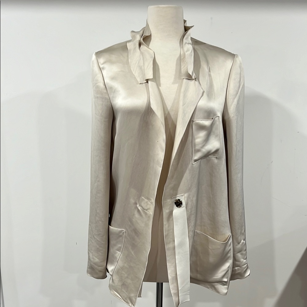 LANVIN Elegant Cream silk Women's Jacket
